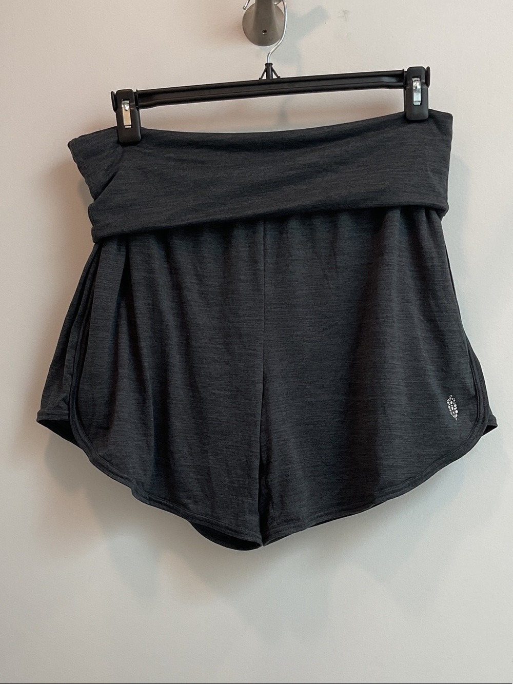 FP Movement by Free People Charcoal Foldover Waist Loose Fit Shorts